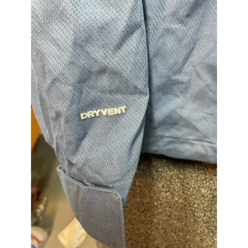 The North Face DryVent Hooded Jacket Mens M Blue Windbreaker Full Zip